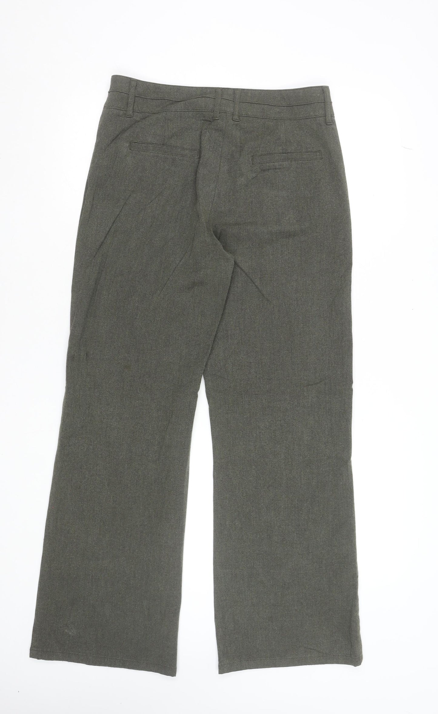 Rohofny Women’s Grey Wide-Leg Trousers Size M Linen Blend