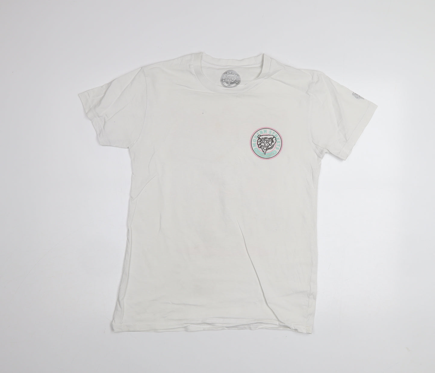 Modern Streets Men White Small Graphic Print Cereal Killer T-Shirt
