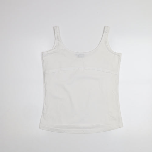 LA Gear Women's White Tank Top Size 16 Basic Sleeveless Jersey