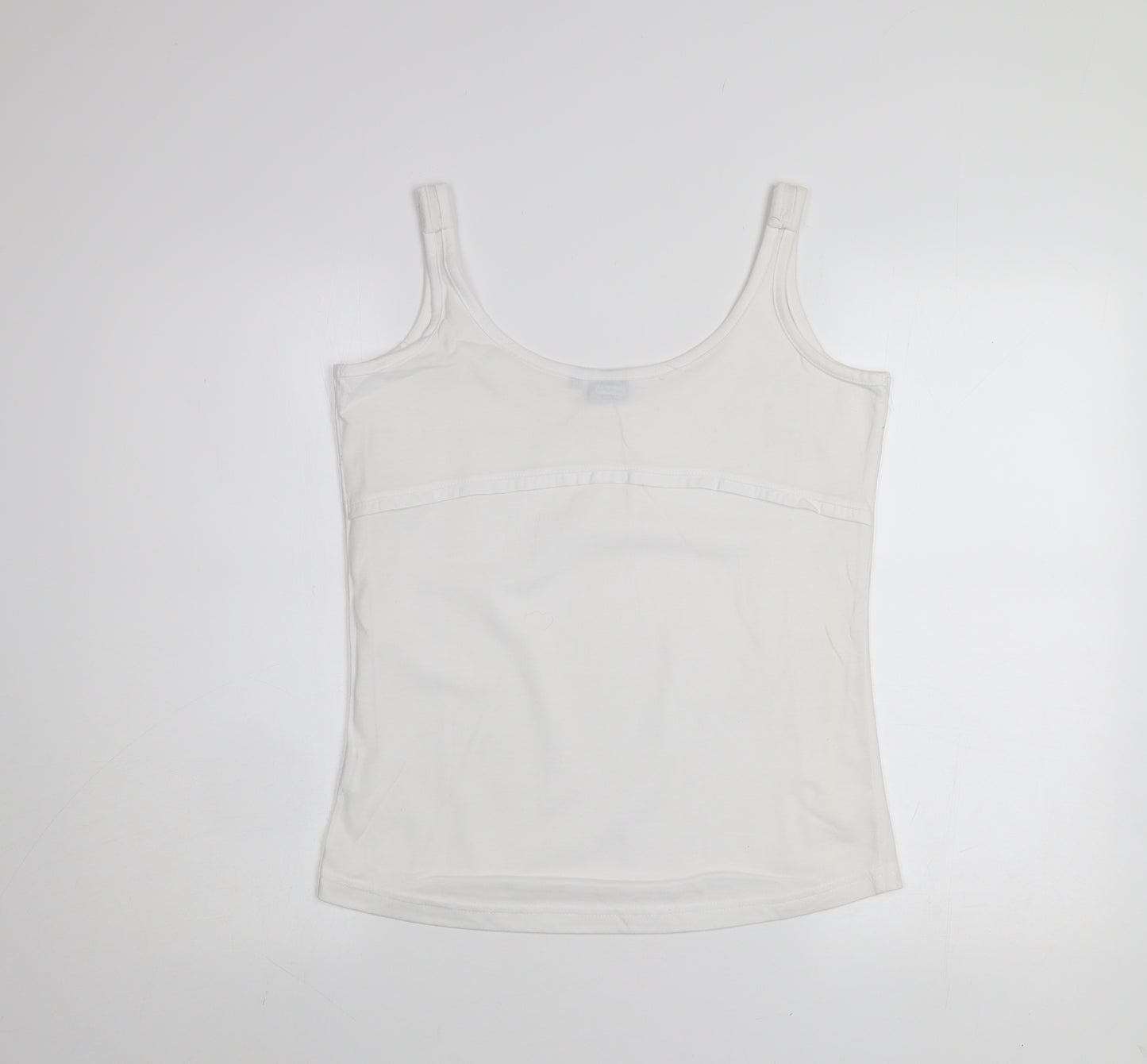 LA Gear Women's White Tank Top Size 16 Basic Sleeveless Jersey