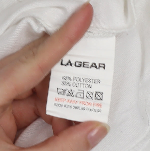 LA Gear Women's White Tank Top Size 16 Basic Sleeveless Jersey