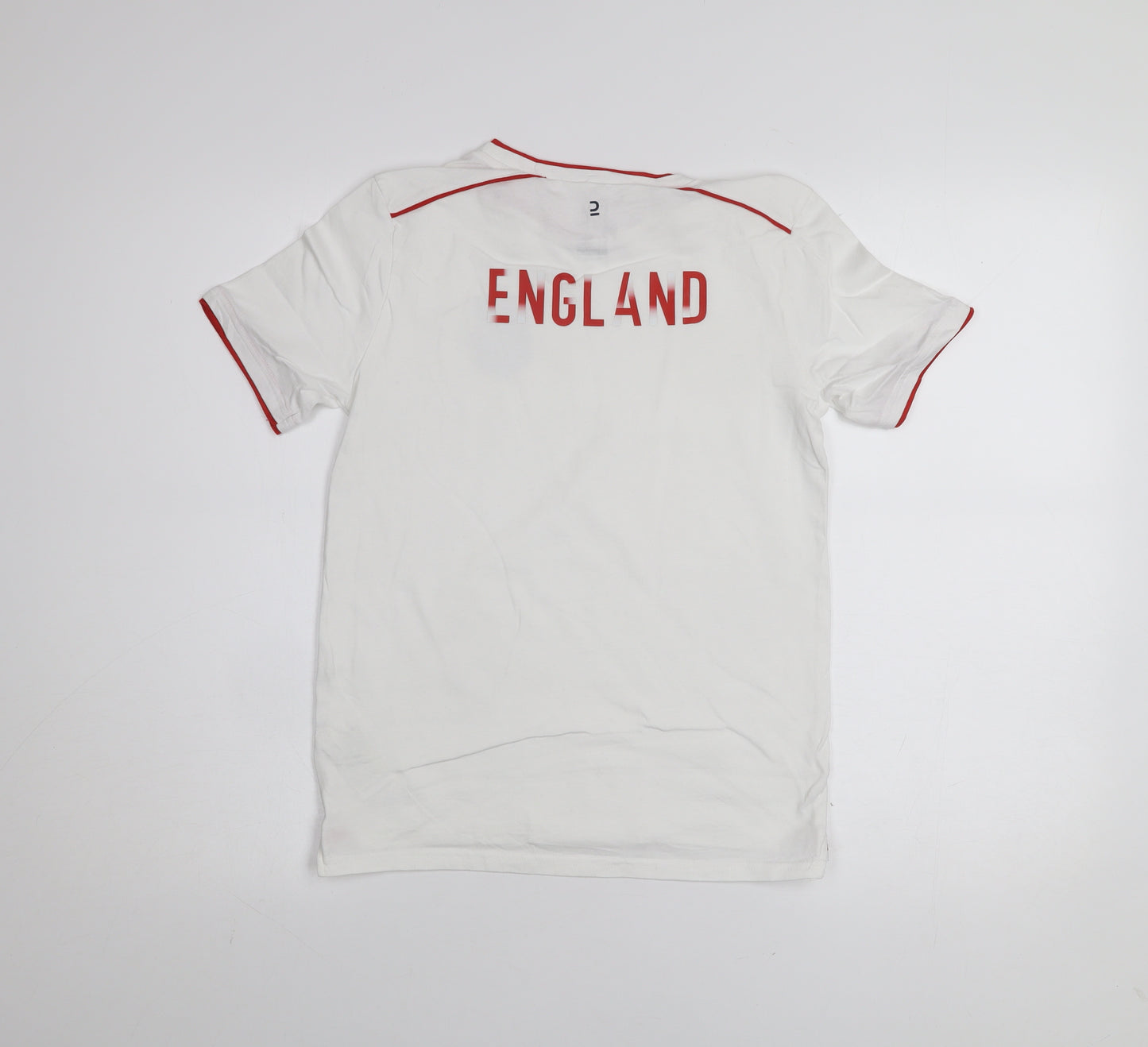 Kipsta Boys White England Football T-Shirt 10-11 Years Short Sleeve