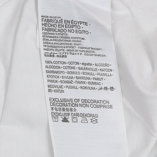 Levi's Boys White Long Sleeve Logo Cotton T-Shirt 6 Years