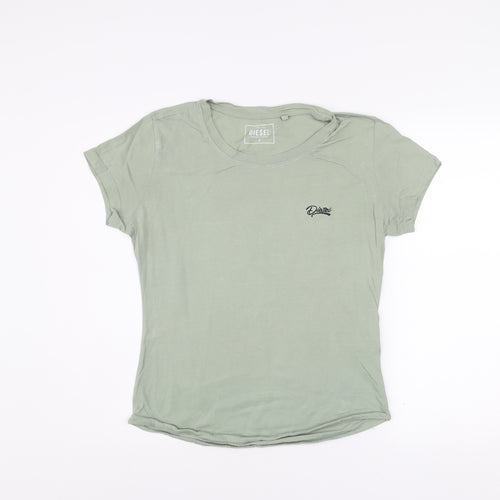 Diesel Men's Green Cotton Crew Neck Short Sleeve T-Shirt Size S