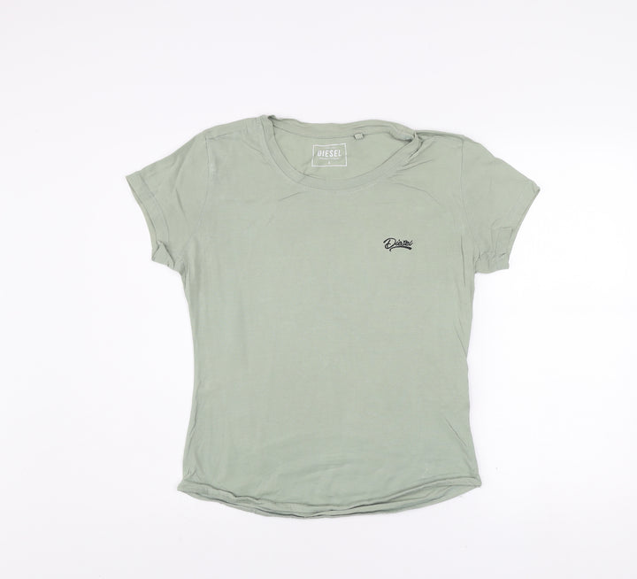 Diesel Men's Green Cotton Crew Neck Short Sleeve T-Shirt Size S