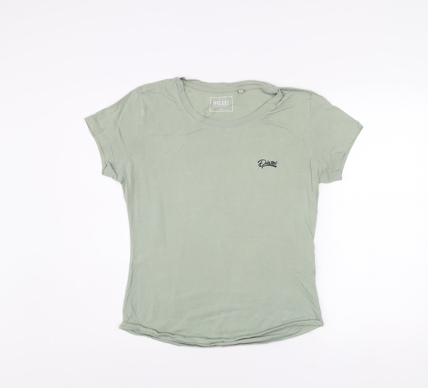 Diesel Men's Green Cotton Crew Neck Short Sleeve T-Shirt Size S