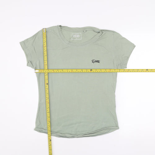 Diesel Men's Green Cotton Crew Neck Short Sleeve T-Shirt Size S