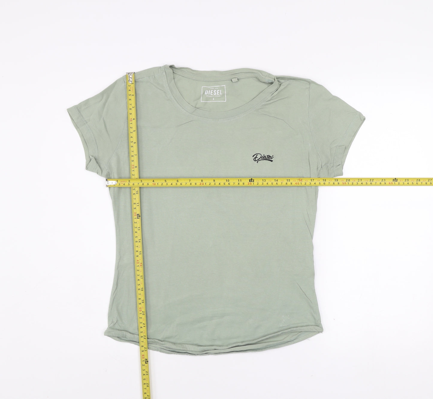 Diesel Men's Green Cotton Crew Neck Short Sleeve T-Shirt Size S