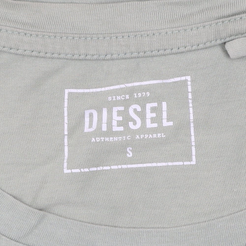 Diesel Men's Green Cotton Crew Neck Short Sleeve T-Shirt Size S