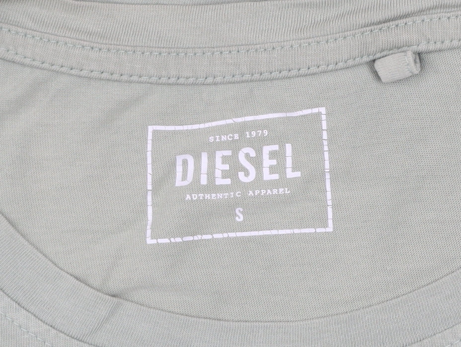 Diesel Men's Green Cotton Crew Neck Short Sleeve T-Shirt Size S