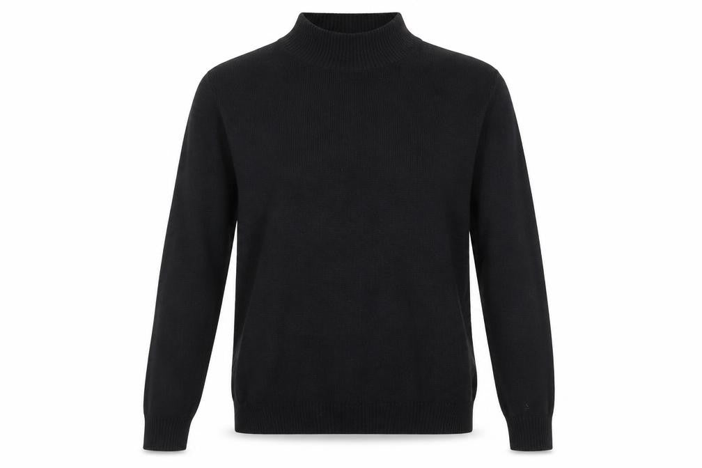 Front view of Collusion Women's Black Mock Neck Knit Jumper, size 8