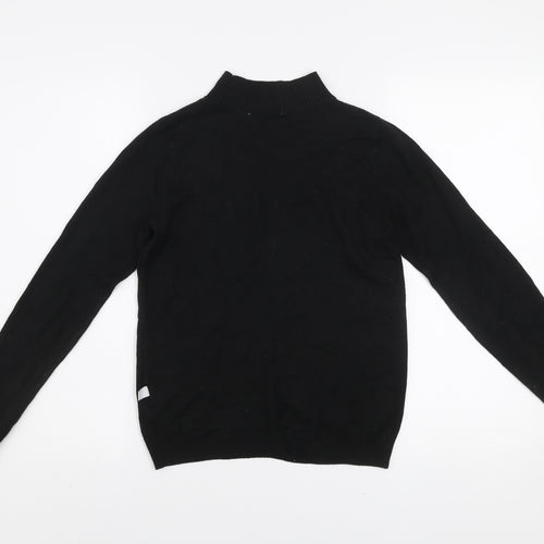COLLUSION Women's Black Mock Neck Knit Jumper Size 8