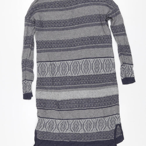 Mistral Women Grey Knitted Jumper Dress Size 12 Winter Casual