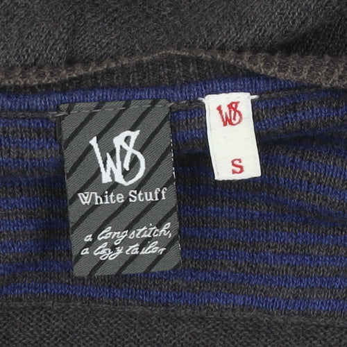 White Stuff Men’s Brown Linen Cotton Henley Jumper Size S