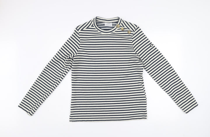 Craghoppers Women's Navy Stripe Crew Neck Jumper UK 12 Long Sleeve