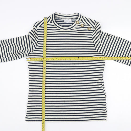 Craghoppers Women's Navy Stripe Crew Neck Jumper UK 12 Long Sleeve