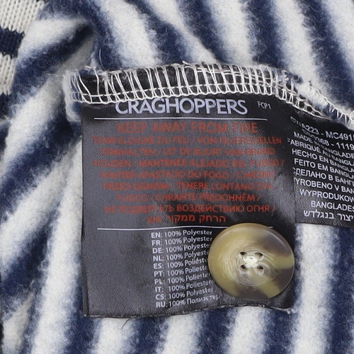Craghoppers Women's Navy Stripe Crew Neck Jumper UK 12 Long Sleeve