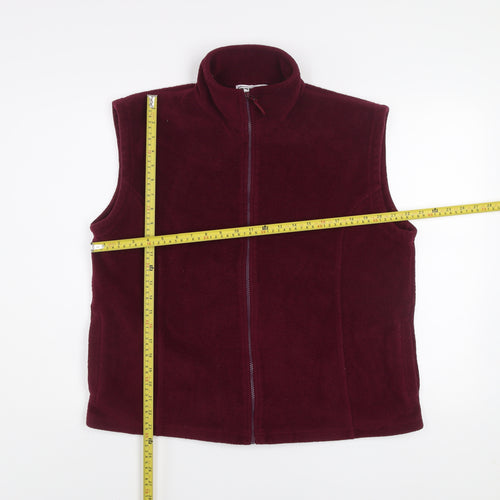 EXE Collection Mens Red Fleece Bodywarmer M Full Zip Waistcoat