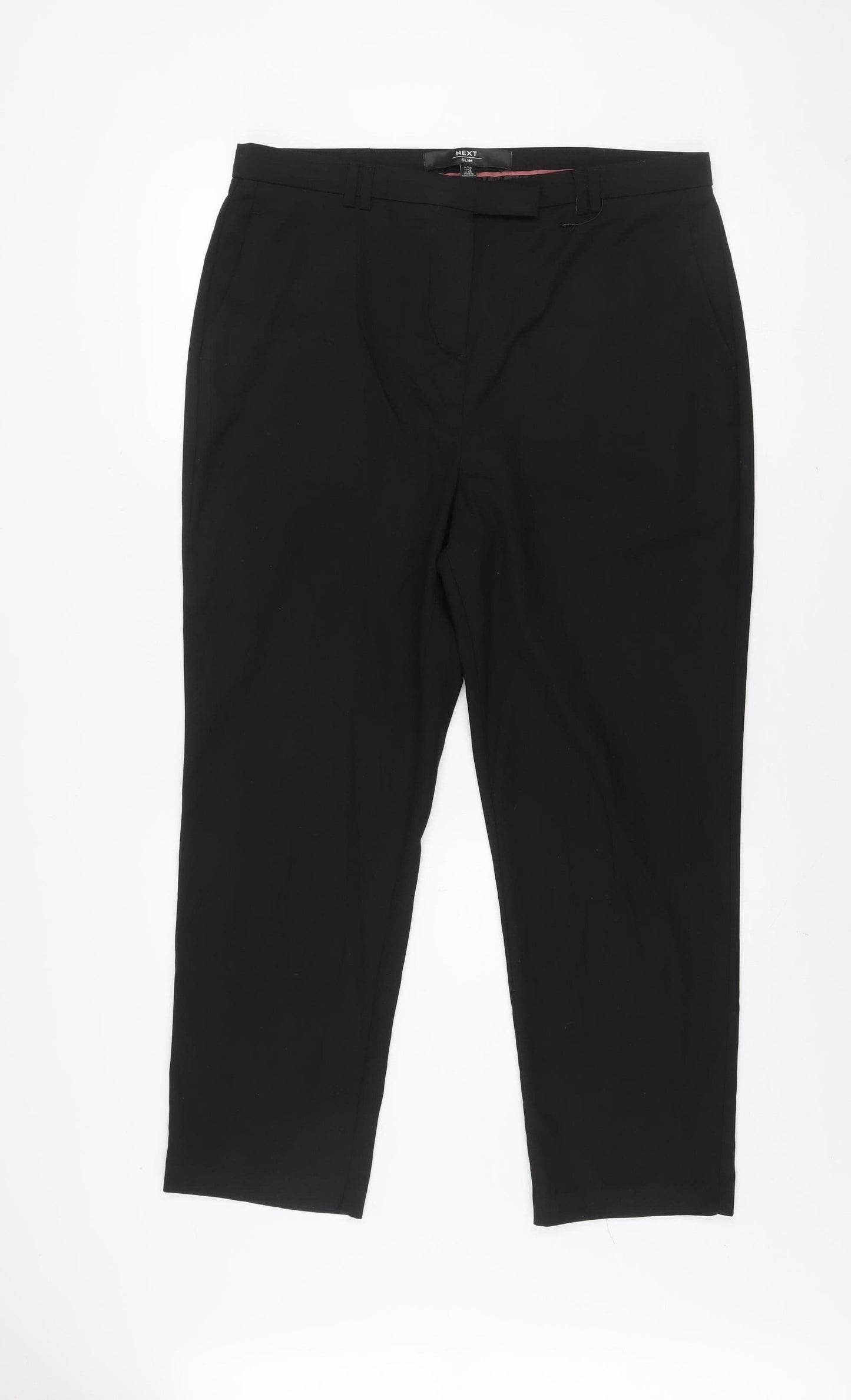 Next Men's Black Regular Fit Dress Pants Trousers Size 15R