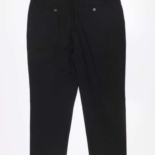 Next Men's Black Regular Fit Dress Pants Trousers Size 15R
