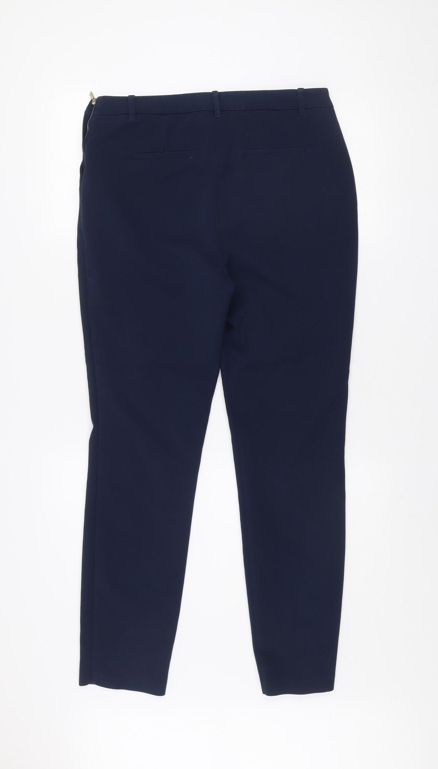 Dunnes Women's Blue Slim Fit Tailored Trousers Size 12