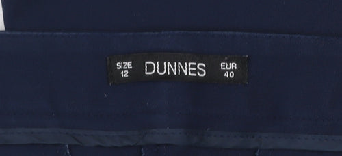 Dunnes Women's Blue Slim Fit Tailored Trousers Size 12