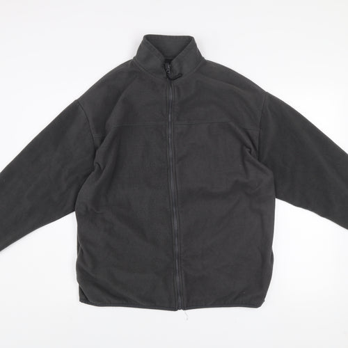 ASOS DESIGN Men's Black Fleece Zip Jacket Size S