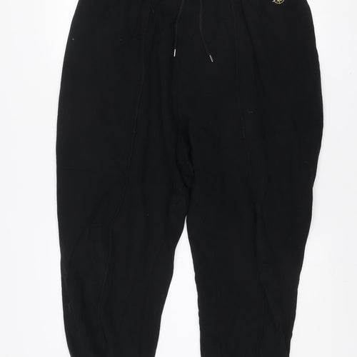 River Island Men's Black Jogger Sweatpants L Cotton Tapered Fit