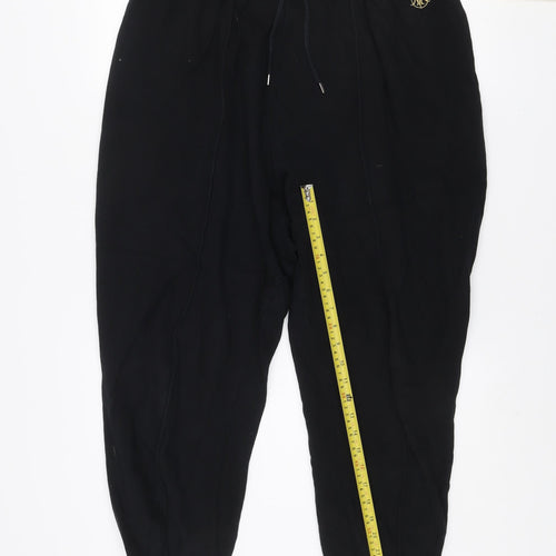 River Island Men's Black Jogger Sweatpants L Cotton Tapered Fit