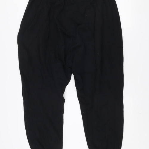 River Island Men's Black Jogger Sweatpants L Cotton Tapered Fit