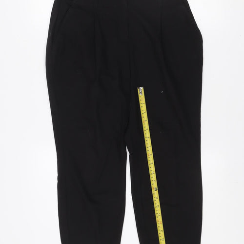 Dorothy Perkins Womens Black UK10 Cropped Trousers Polyester Blend