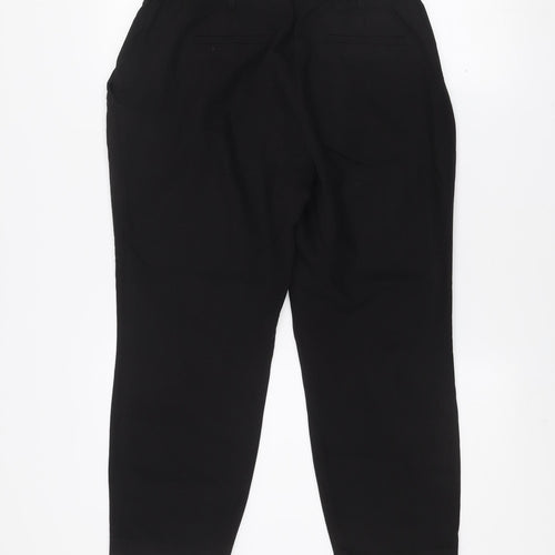 Dorothy Perkins Womens Black UK10 Cropped Trousers Polyester Blend