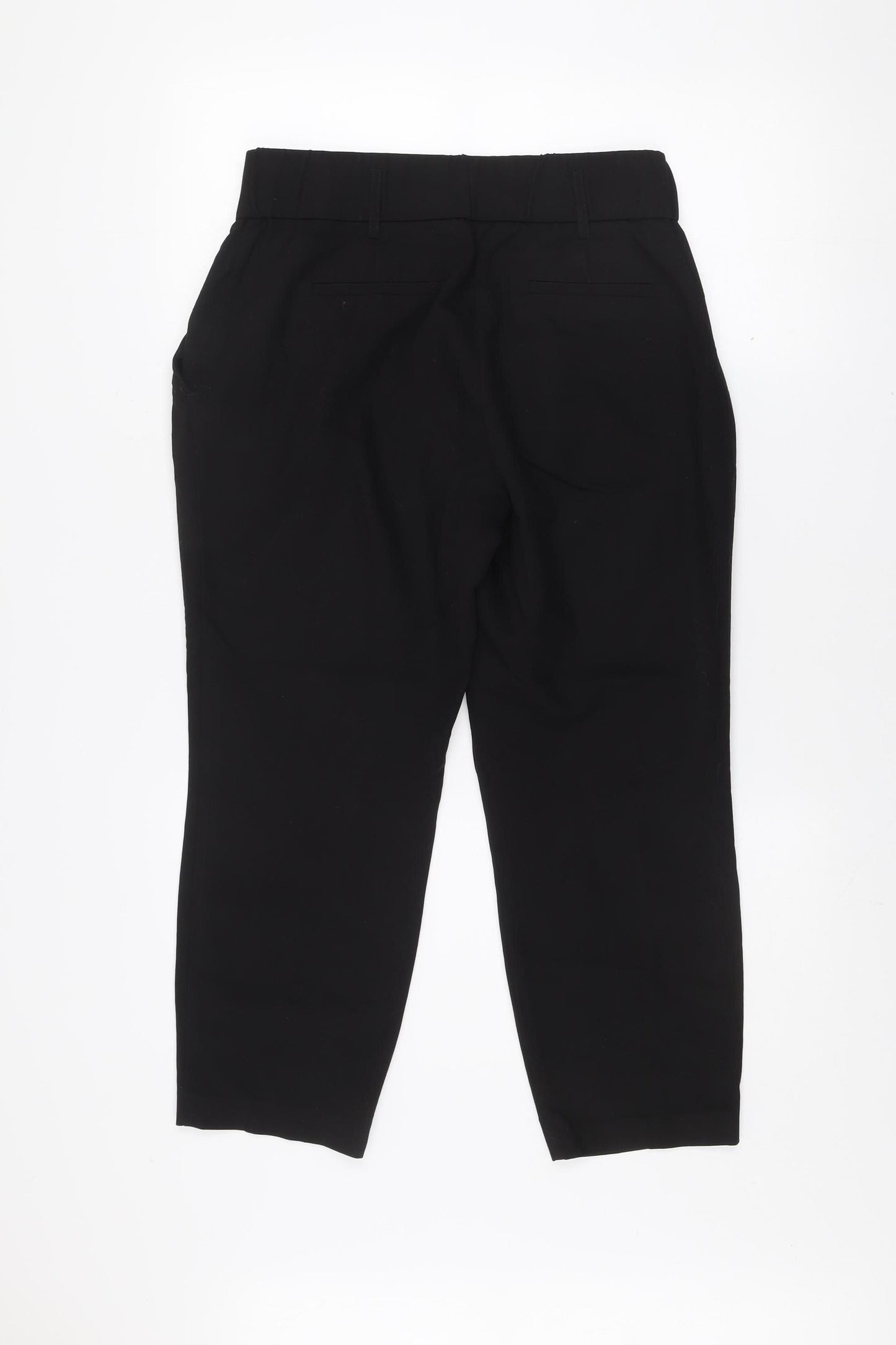 Dorothy Perkins Womens Black UK10 Cropped Trousers Polyester Blend