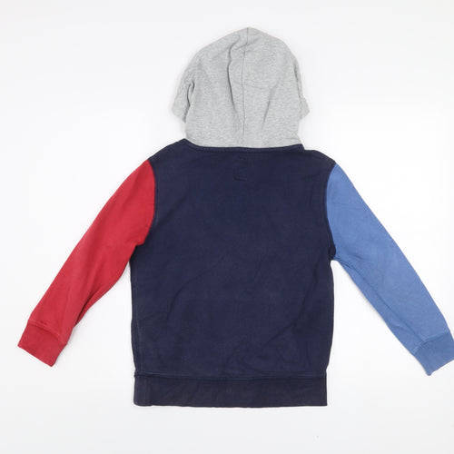 GAP Boys Multicoloured Hoodie Blue Red Grey Cotton Blend Size 8 M