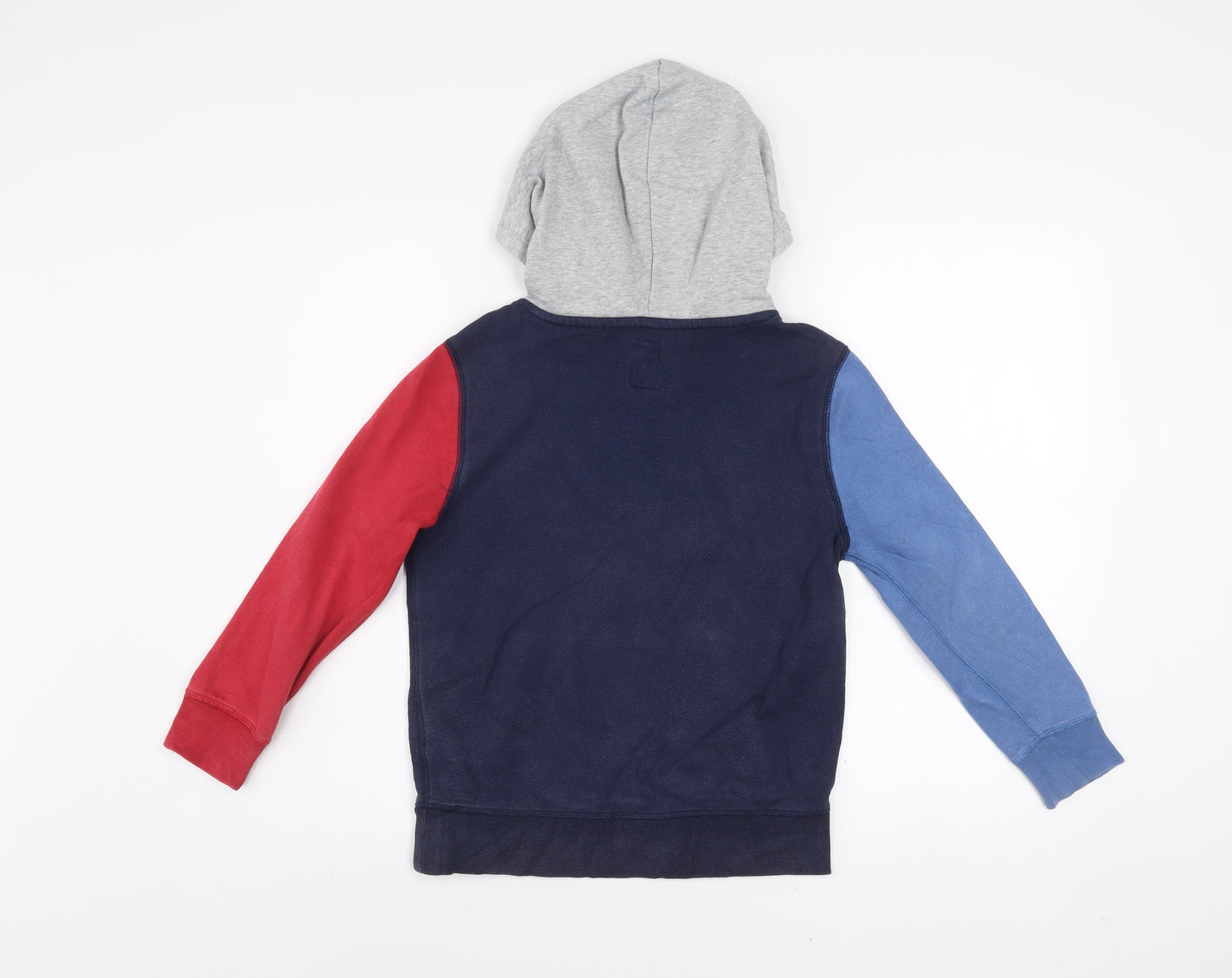 GAP Boys Multicoloured Hoodie Blue Red Grey Cotton Blend Size 8 M