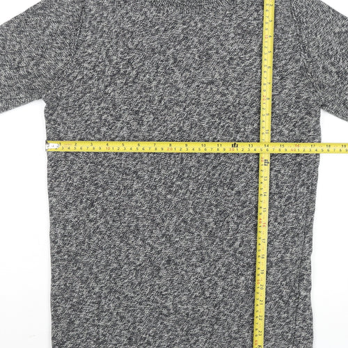 Jack & Jones Men's Grey Cotton Knit Crew Neck Jumper Size M