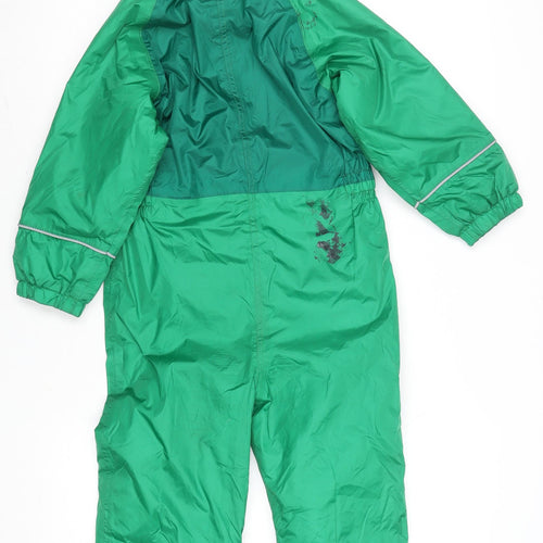 Regatta Boys Green Dinosaur Waterproof Hooded Snowsuit 6 Years