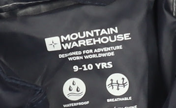 Mountain Warehouse Girls Blue Waterproof Lightweight Active Jacket 9-10Y