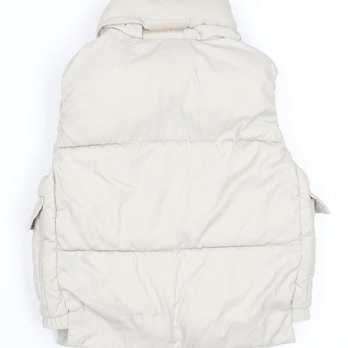 Zara Girls Beige Puffer Jacket 2-3 Years Sleeveless Quilted Gilet