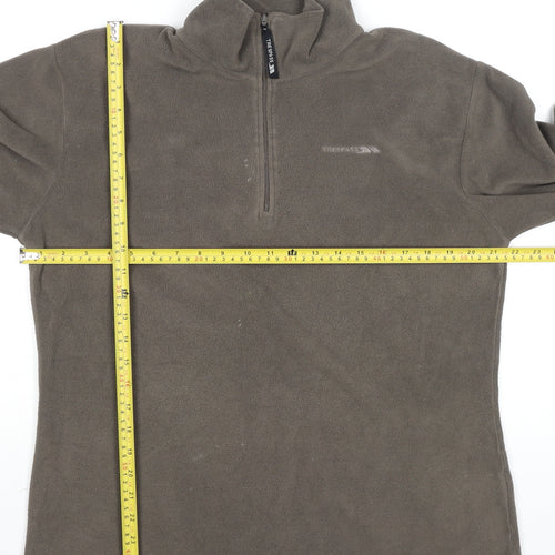 Trespass Men's Brown Fleece 1/2 Zip Pullover Sweatshirt XL
