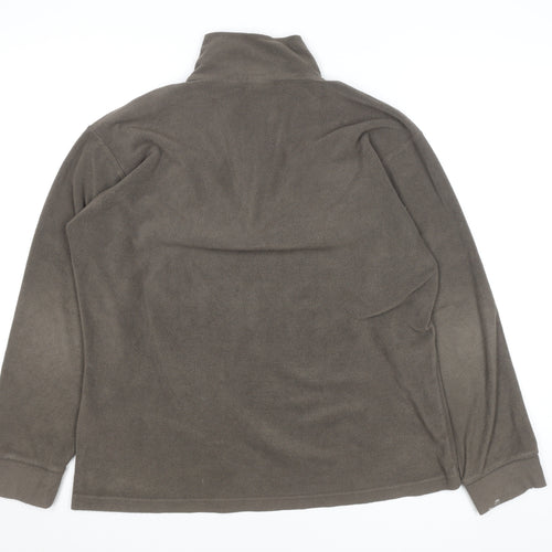 Trespass Men's Brown Fleece 1/2 Zip Pullover Sweatshirt XL