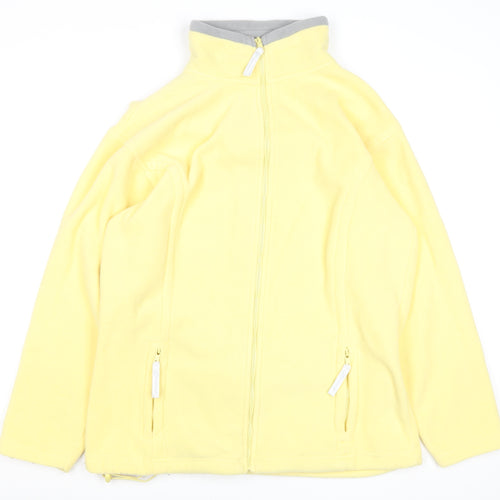 DC Casuals Men's Yellow Fleece Full Zip Jacket Size S Regular Fit
