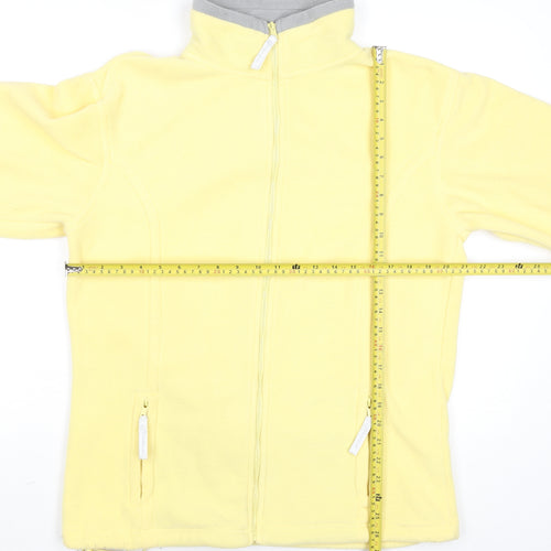 DC Casuals Men's Yellow Fleece Full Zip Jacket Size S Regular Fit