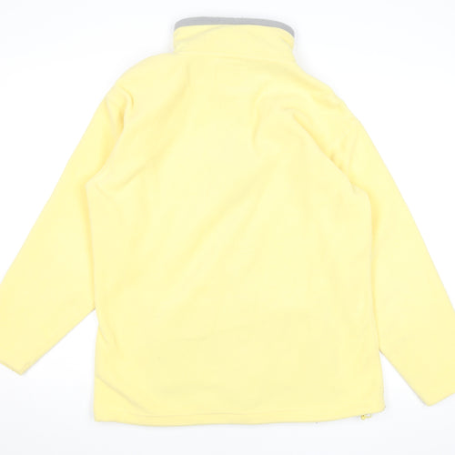 DC Casuals Men's Yellow Fleece Full Zip Jacket Size S Regular Fit