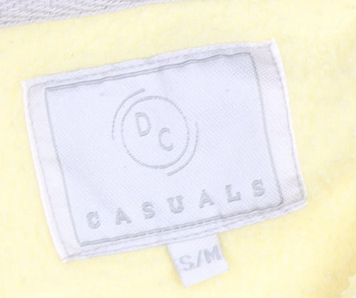 DC Casuals Men's Yellow Fleece Full Zip Jacket Size S Regular Fit