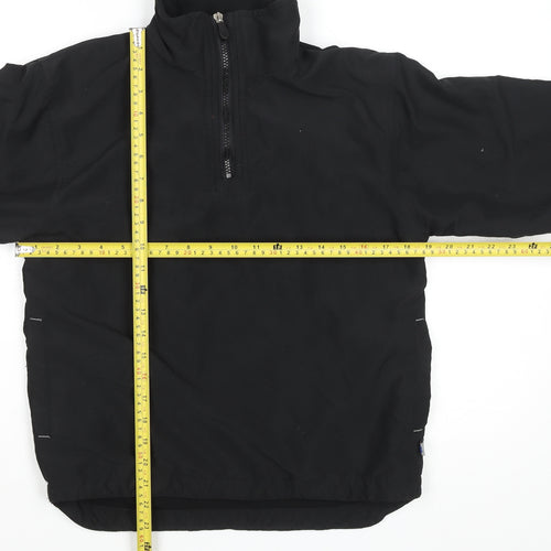 PB Sport Boys Black 9-10 Years Pullover Fleece Sweatshirt 1/4 Zip