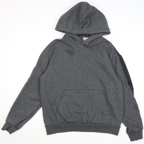 H&M Men’s Grey Loose Fit Pullover Hoodie Size M