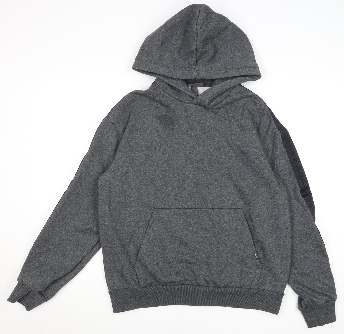 H&M Men’s Grey Loose Fit Pullover Hoodie Size M