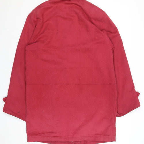 Dana Buchman Women's Red Polyester Mid-Length Jacket Size S
