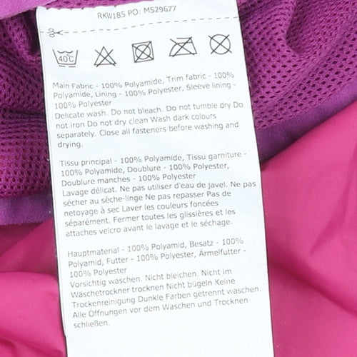 Regatta Girls Pink Hooded Rain Coat Jacket 3-4 Years Waterproof Outdoor